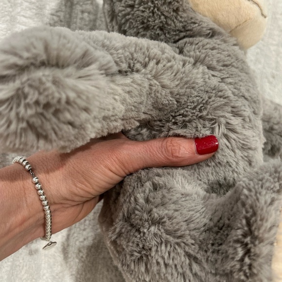 Silver One Intl Gray & Tan Plush Monkey 11” sitting pose, very soft - Picture 9 of 9